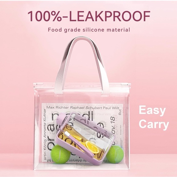 CLEAR CUSTOM FLAT FLASK WATER BOTTLE - 380ml - Picture 5 of 7